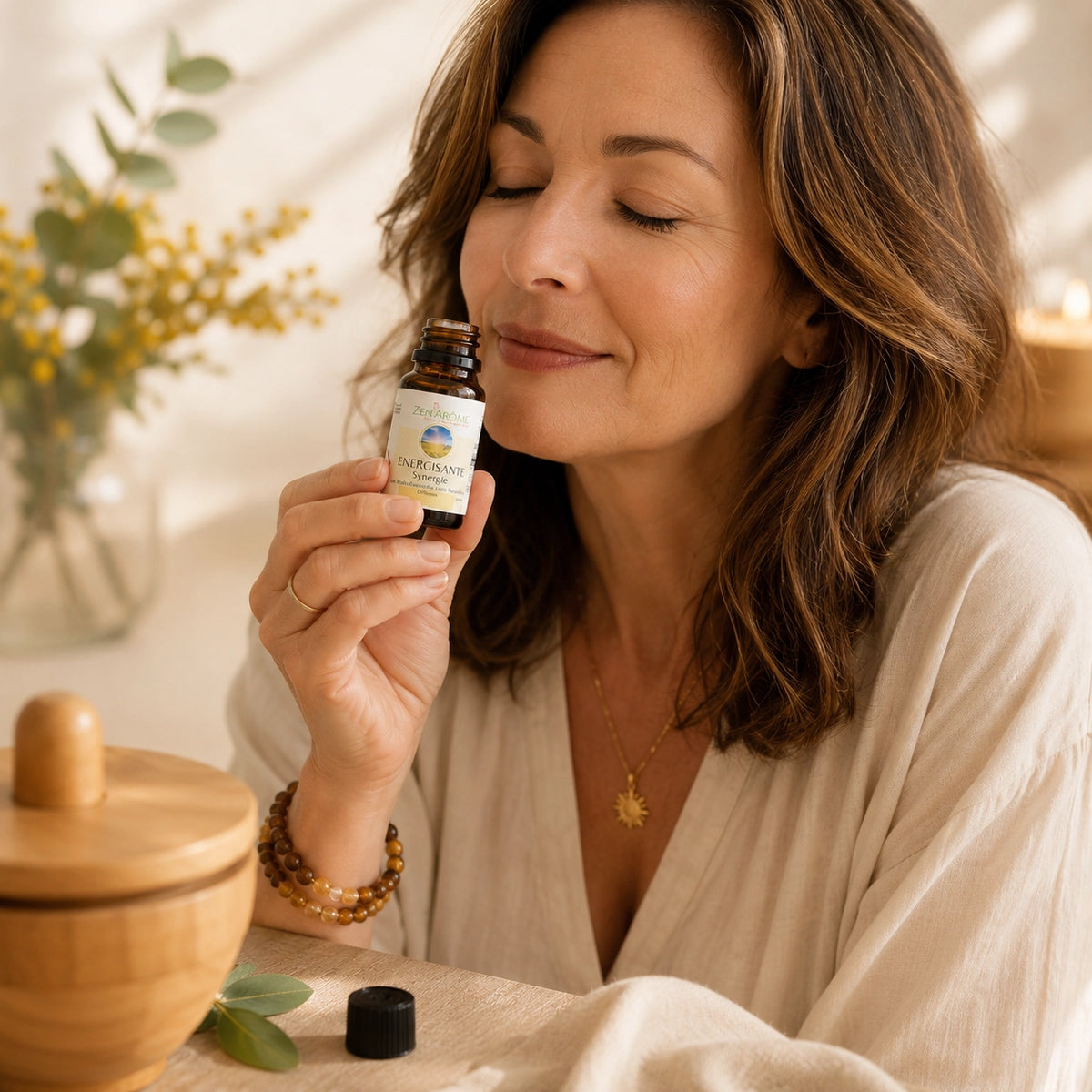 Huile essentielle citron – ingrédient de la synergie Énergisante Coffret Expansion Éclat Céleste